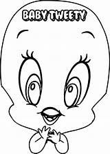 Tweety Baby Coloring Face Wecoloringpage sketch template