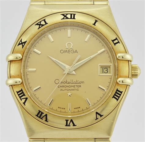omega constellation chronometer automatic  gold corello