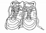 Shoes Coloring Shoe Clipart Pages Tennis Old Nike Running Outline Pair Kids Printable Gym Class Clip Drawing Dance Print Cliparts sketch template