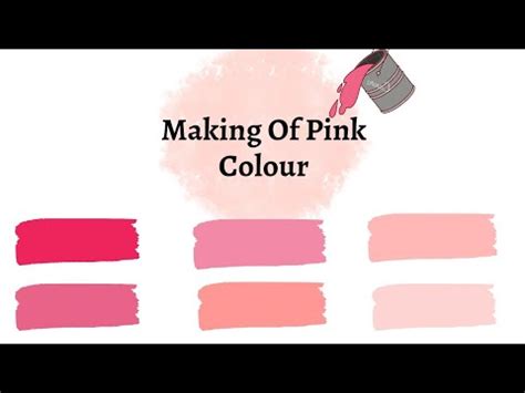 pink colour pink colour making acrylic color mixing painting pot gallery youtube