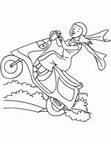 Stunt Scooty Showing Coloring sketch template