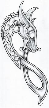 Viking Dragon Tattoos Tattoo Celtic sketch template