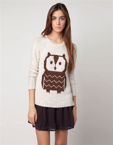 bershka serbia bsk owl graphic sweater owl sweater sweaters fashion photo