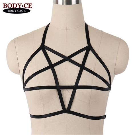 buy body cage 10pcs pentagram harness bra sexy bondage