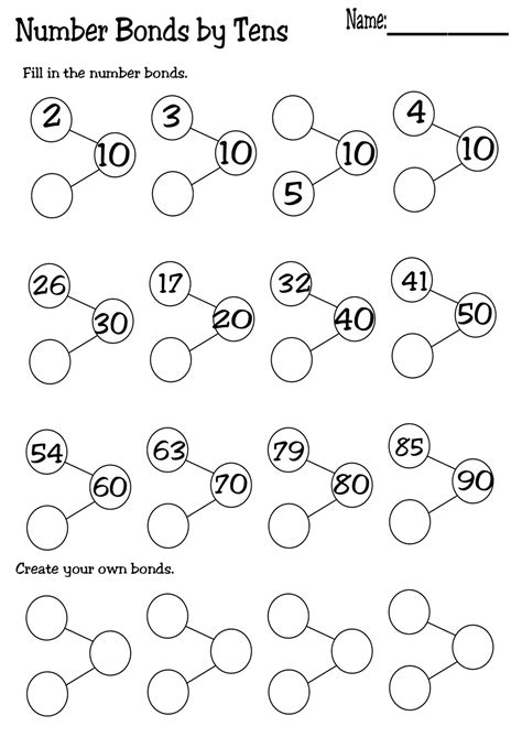 number bonds worksheets st grade