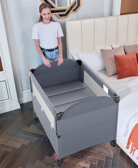 baby bedside sleeper bassinet portable baby crib adjustable bed side