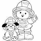 Coloring Firefighter Pages sketch template