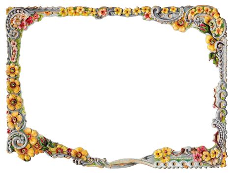 antique images printable flower frame digital crafting floral border design