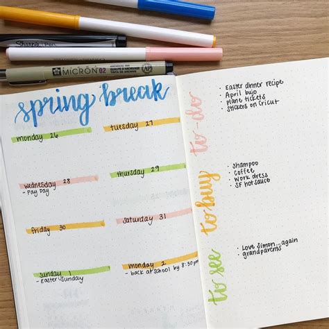 beautiful spring bullet journal page ideas bullet journal journal