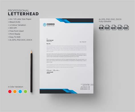 modern letterhead stationery templates creative market