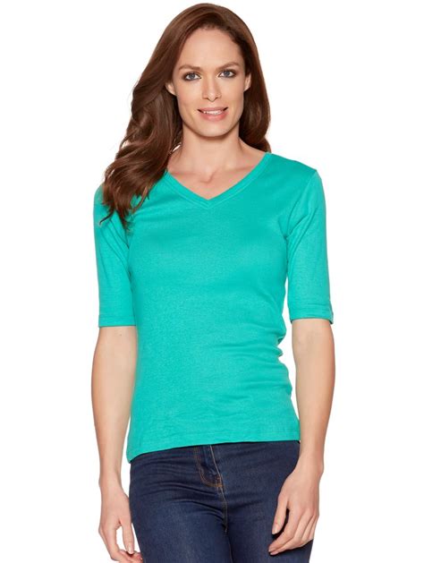 Plain Half Sleeve Top Womens T Shirts And Vest Tops Mandco