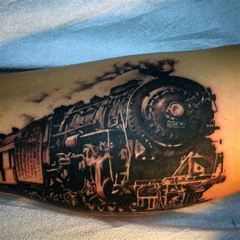 train tattoos  men masculine railroad designs