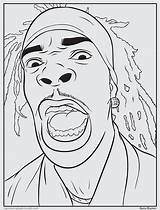 Rappers 2pac Busta Rhymes sketch template