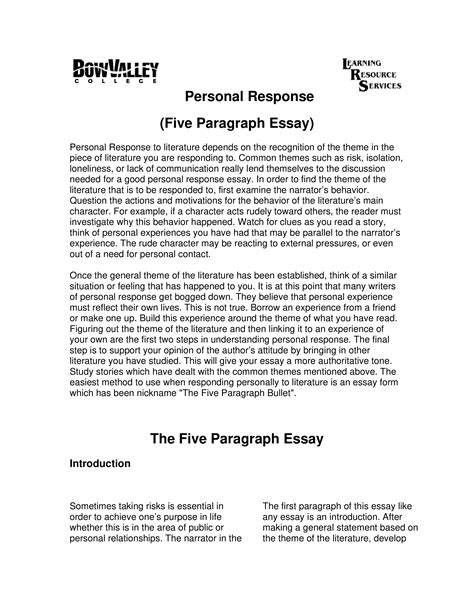 essay websites personal response essay format