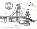 Bridge Mackinac Drawing Bridges Clipart Michigan Coloring Pages Ruby Mackinaw Colouring Draw Line Drawings Svg Silhouette Outline Dibujos State Preschool sketch template