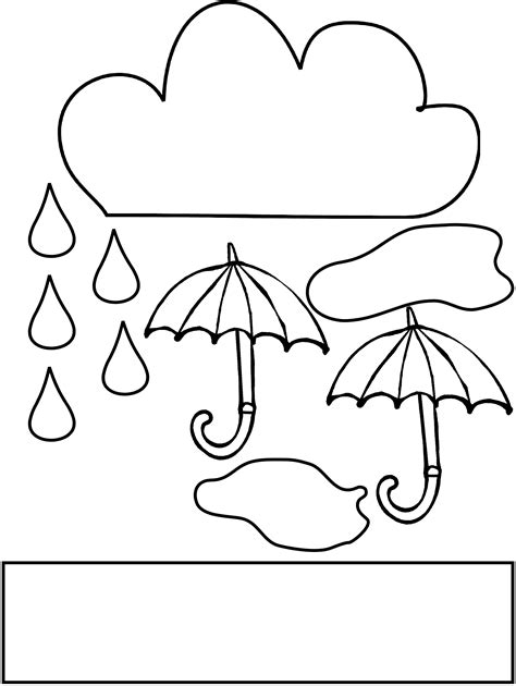 rain coloring page coloring home