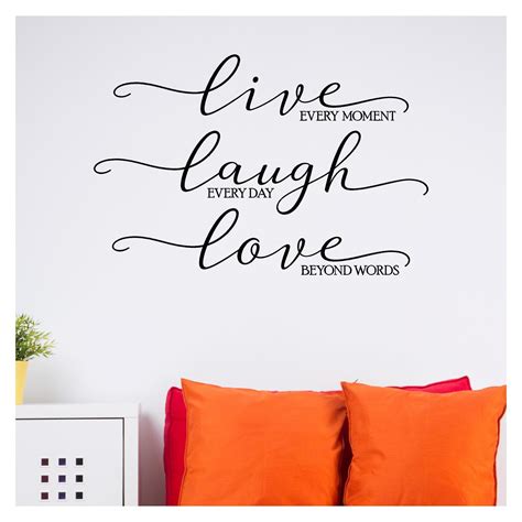 moment laugh everyday love  words vinyl lettering