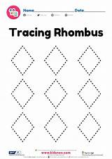 Rhombus Worksheet Handwriting Educational sketch template