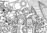 Poster Coloring Pages Drawing Paper Cartoon sketch template