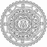 Hand Hamsa Coloring Mandalas Pages Mandala Amulet Adults Happiness Middle Adult God Eastern Health Fatima Luck Symbolizing Brings Owner Ancient sketch template