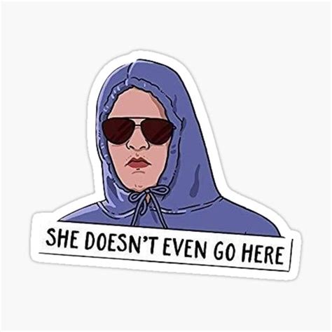 she doesn t even go here sticker for sale by jake7 redbubble