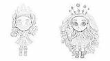 Hairdorables Coloring Pages Dolls Filminspector Downloadable Luxe Variety Hairstyles Wide sketch template