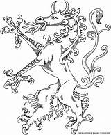 Dragon Coloring Pages Medieval Dragons Fantasy Kids Color Printable Print Book Colouring Sheets Adult Sca Evil Mid Colors Rampant Animal sketch template