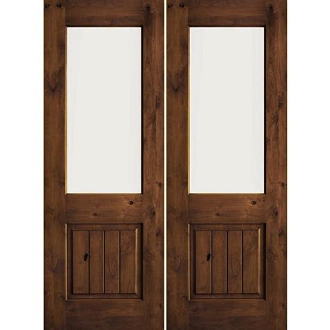krosswood doors      rustic knotty alder wood clear