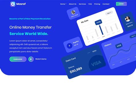 top   premium money transfer website html templates  code world