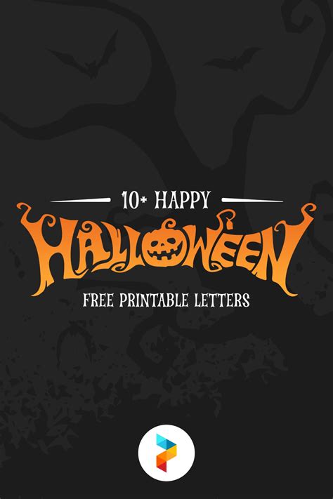 happy halloween  printable letters     printablee