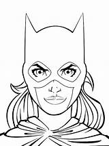 Coloring Batgirl Pages Head Supergirl Printable Tocolor Batman Color Kids sketch template