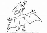 Dinosaur Train Pteranodon Draw Step Don Drawing Cartoon Drawingtutorials101 Tutorials Previous Next sketch template
