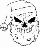 Skull Coloring Pages Printable Skulls Kids Cool Christmas sketch template
