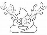 Coloring Emoji Poop Colouring Pages Poo Emojis Christmas Reindeer Printable Print Template Ws Why sketch template