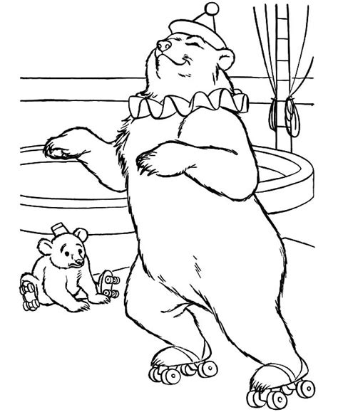 circus bear showtime   baby coloring pages  place  color
