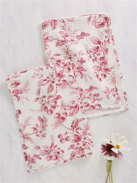 cherry blossom tea towel set   kitchen table linens tea towels tea cozies beautiful