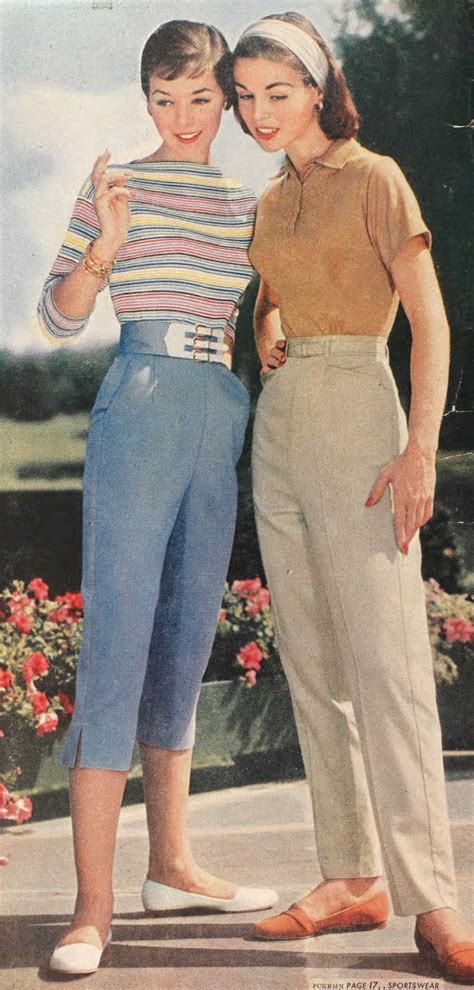 women s 1950s pants cigarette capri jeans fashion history