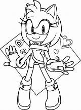 Amy Coloring Pages Sonic Rose Cartoon Getdrawings sketch template