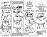 Bookmarks Markers Reading Printable Bookmark Colouring sketch template