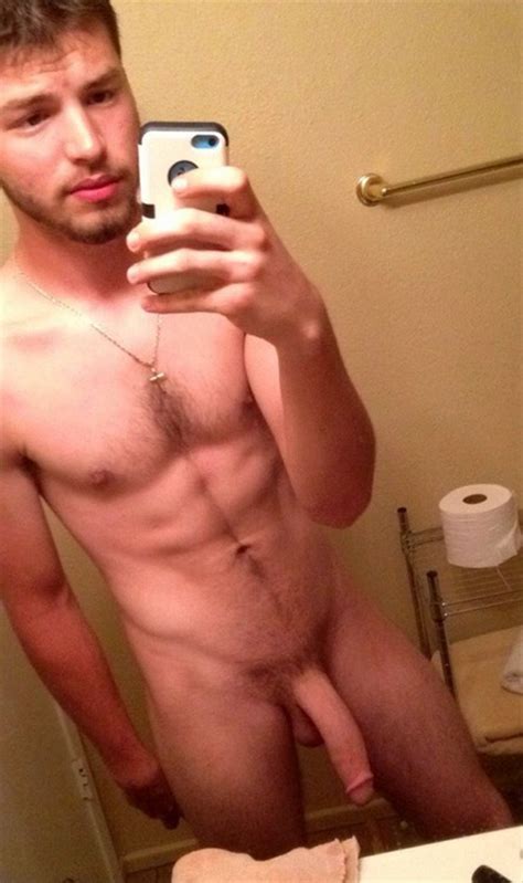 just before shower — naked guys selfies