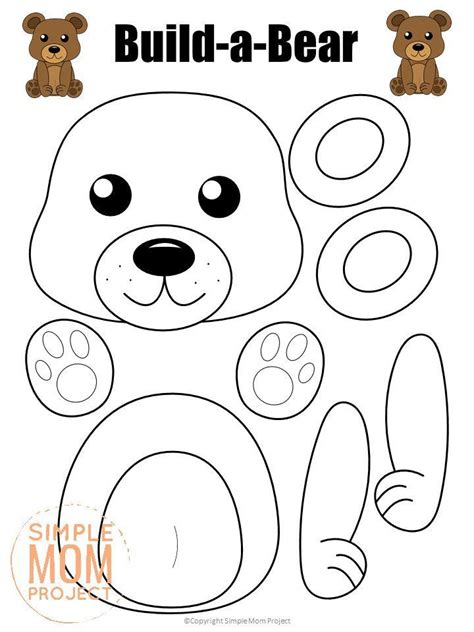 woodland animal cut  paste craft templates simple mom project