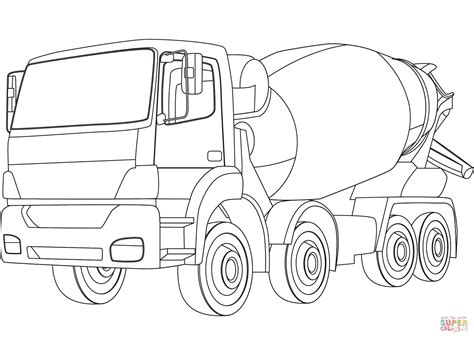 cement truck coloring page  printable coloring pages