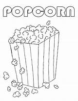 Popcorn Coloring Pages Kids Printable Corn Pop Clipart Color Box Drawing Template Sweet Machine Popping Food Clip Print Coloringhome Comments sketch template