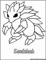 Coloring Sandslash Pages Pokemon Ground Color Printable Fun Colouring sketch template
