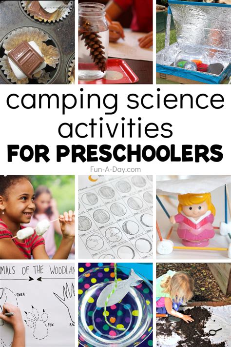 camping science activities  preschoolers fun  day