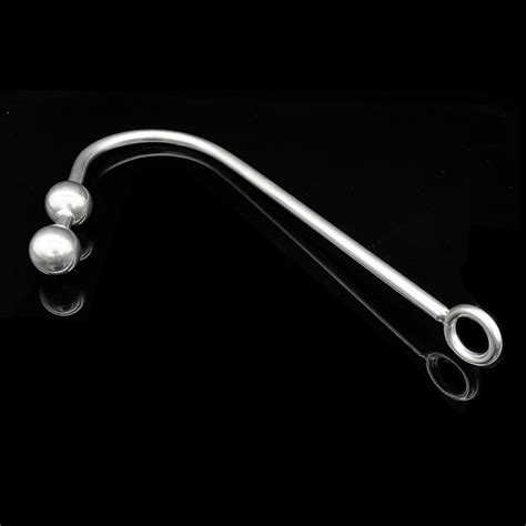 stainless steel metal anal hook anal plug butt plug solid anus beads