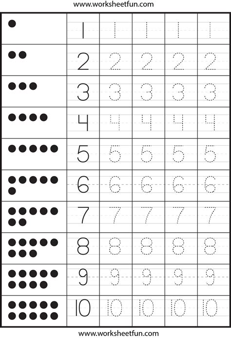 number tracing  worksheets  printable worksheets worksheetfun