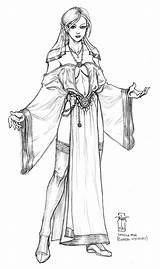 Sareena Vestments Deviantart Female Fantasy Wizard Drawing Foxe Clerical Coloring Pages Character Color Drawings Characters Adult Girl Choose Board Women sketch template