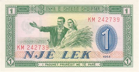 lek  emisiunea  albania bancnota