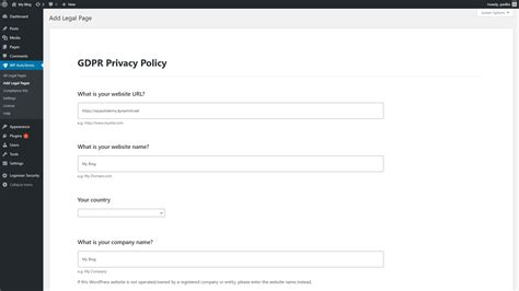 features wp autoterms wordpress privacy policy generator